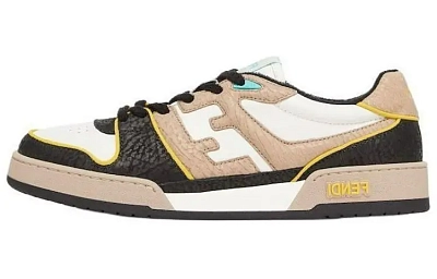 FENDI Match Low-Top Skateboard Shoes Men's Beige