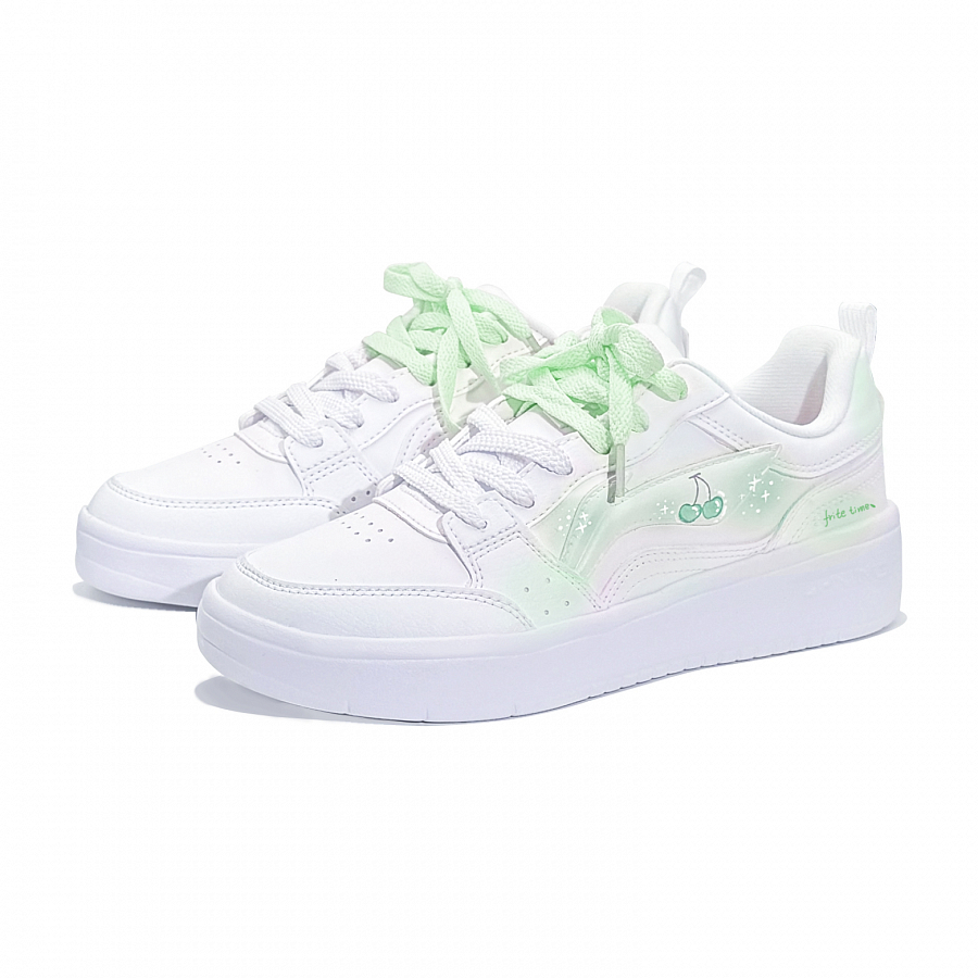 LiNing Acer Truncatum Abrasion Resistant Quick Dry Low top Skateboard Shoes Women's White Green купить в интернет-магазине Yoocart с быстрой доставкой по России.