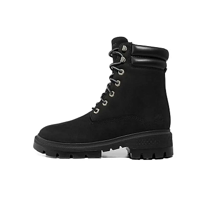 Timberland Waterproof And Wear resistant Short Mid Calf Outdoor Boots Medium Heel 3 5cm Women's Black
