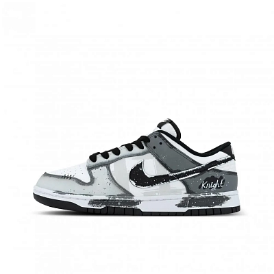 Nike Dunk Optimus Primal  XJDD Ash Knight Low top Skateboard Shoes Unisex Gray White