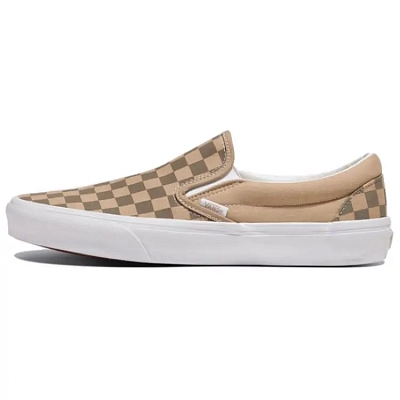 Vans Slip on Wear resistant And Lightweight Low Top Canvas Shoes Unisex Brown