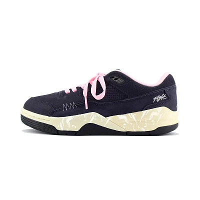 Jordan FLIGHT COURT Thread Abrasion Resistant Low top Vintage Basketball Shoes Unisex Black Pink