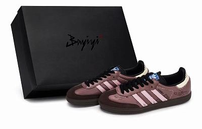 Adidas Originals SAMBA OG Skateboard Shoes Unisex Low top Black/Pink/Brown
