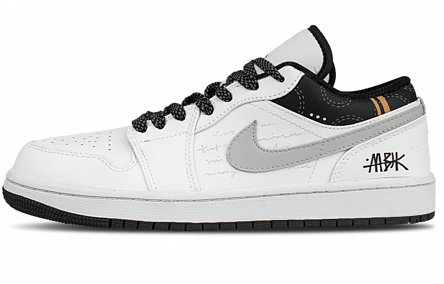 Jordan Air Jordan 1 Cushioning And Breathable Low top Vintage Basketball Shoes Unisex White купить в интернет-магазине Yoocart с быстрой доставкой по России.