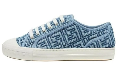 FENDI Domino Denim Low Top Sneakers Women's