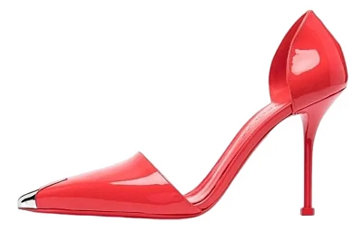 Alexander McQueen Orsay Slim Heel High Heels 10cm Women's Red