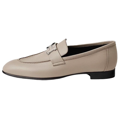 HERMES Paris Casual Single Shoes Women's Beige