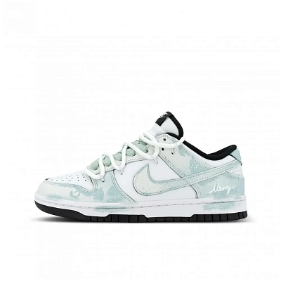 Nike Dunk Panda, Leaf Shadow Low top Skateboard Shoes Unisex Light Green