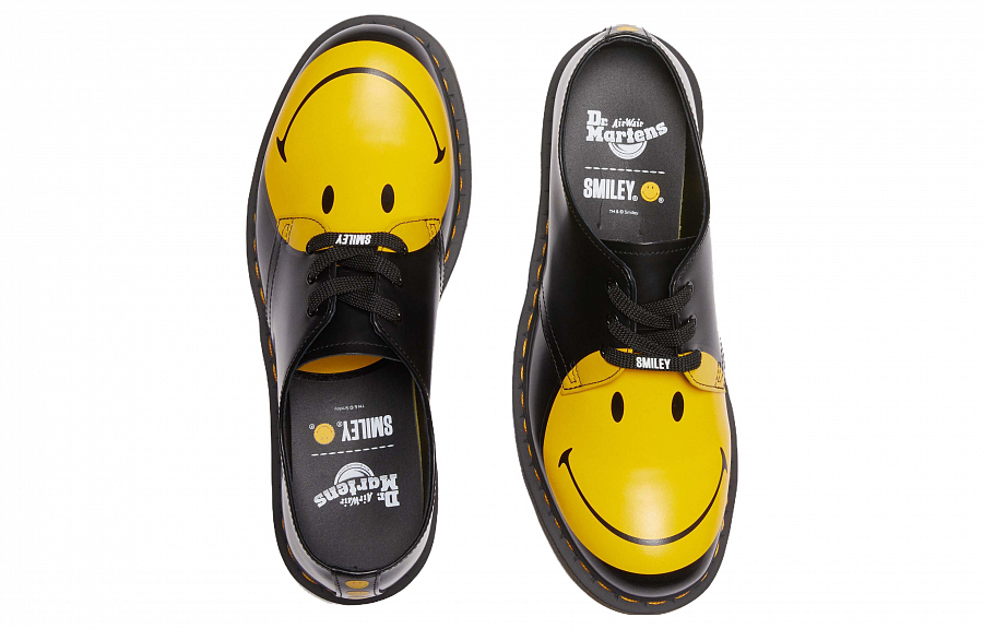 Dr. Martens Dr.Martens 1461 Smiley Smooth Leather Oxford Shoes 'Black Yellow' Women's купить в интернет-магазине Yoocart с быстрой доставкой по России.