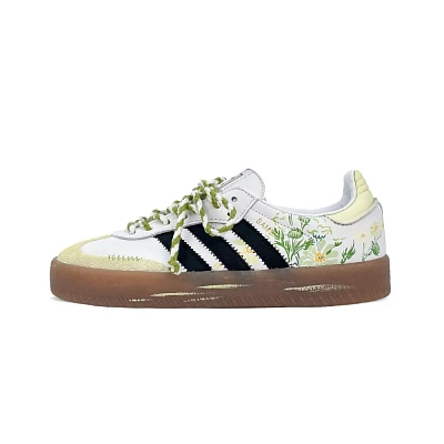 Adidas Originals SAMBAE Skateboard Shoes Women's White Green