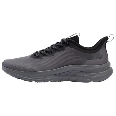 361° Qingsu Shock Absorbers Slip Resistant Breathable Low Top Running Shoes Men's Gray Black