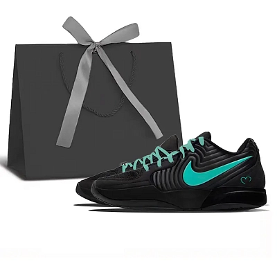 Nike Ja Morant 2 Gun King Cushioning, Abrasion Resistant, And Waterproof Low top Basketball Shoes Men's Teal Black