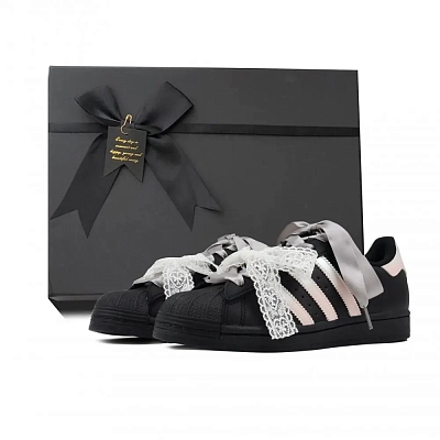 Adidas Originals SUPERSTAR Shell Head 2.0 Ballet Waltz Lightweight Low top Skateboard Shoes Unisex Black Silver