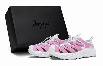 HOKA ONE ONE Hopara Series 811 Manufacture Fantasy Special Shoe Box River Trekking Shoes Unisex Barbie Pink White