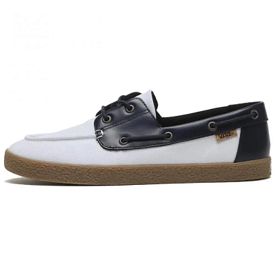 Vans Kuka Abrasion Resistant Low top Skateboard Shoes Men's White Black