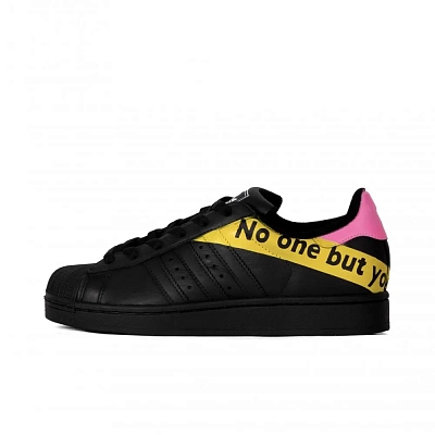 Adidas Originals Superstar 2 Low top Skateboard Shoes Unisex Black Yellow