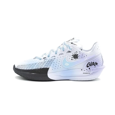 Nike Air Zoom G.T. Cut 3 Neon Nebula Cushioning Abrasion Resistant Support Low Top Basketball Shoes Unisex Black White