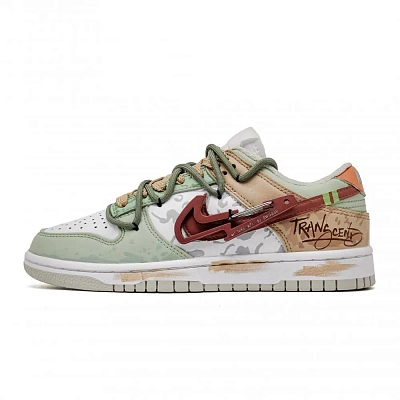 Nike Dunk Boundary Breaking, Footprint Creation Skateboard Shoes Unisex Multicolor
