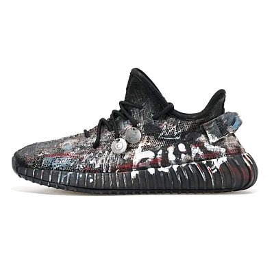 Adidas Originals Yeezy Boost 350 V2 Cushioning And Breathable Low top Casual Shoes Men's Black