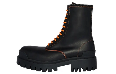 Balenciaga Master Tiger Year Collection Short Martin Boot Men's Black Orange