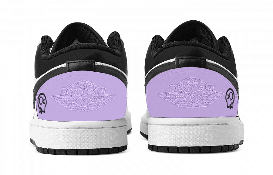 Jordan Air Jordan 1 Cute Skeleton 1 Abrasion Resistant Low top Vintage Basketball Shoes Women's Purple White купить в интернет-магазине Yoocart с быстрой доставкой по России.