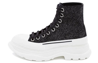 Alexander McQueen Tread Slick Boot 'Galaxy Black' Women's