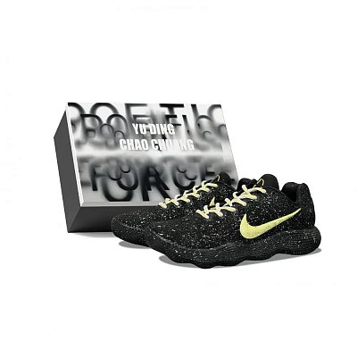 Nike Hyperdunk 2017 YDCC Gilded Baby's Breath, Box Abrasion Resistant Low top Basketball Shoes Unisex Black Gold
