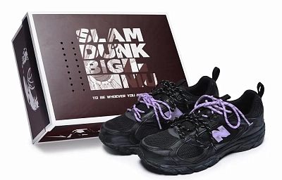 New Balance 408 Slip Resistant Low Top Running Shoes Unisex Black Purple D Width