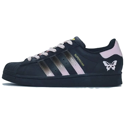 Adidas Originals Superstar Skateboard Shoes Unisex Low top Black/Pink