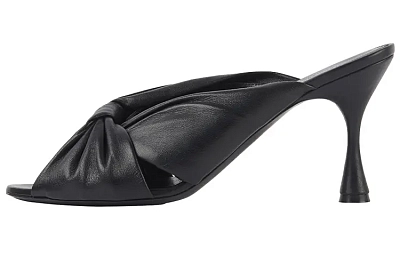 Balenciaga Small High Heels Black Slippers Women's