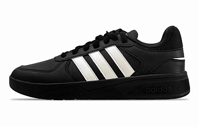 Adidas Neo Courtbeat Anti Slip Wear Resistant Low Top Skateboard Shoes Unisex Black