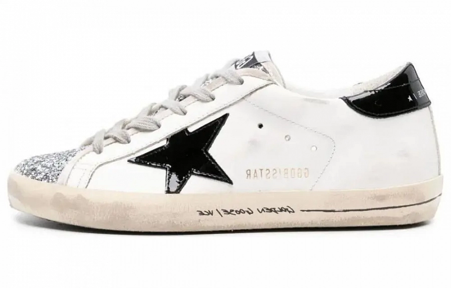 Golden Goose Super Star White Black Silver Glitter Women's купить в интернет-магазине Yoocart с быстрой доставкой по России.
