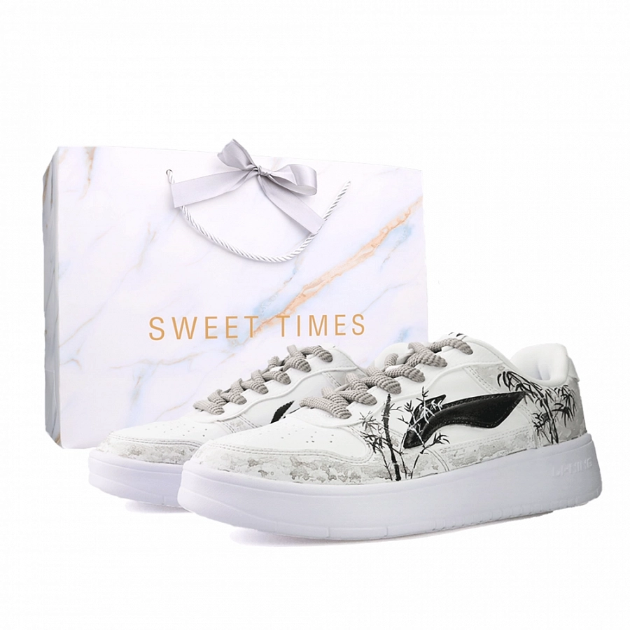 LiNing Pontoon Boats Slip Resistant, Abrasion Resistant, Breathable Low top Skateboard Shoes Unisex Black White купить в интернет-магазине Yoocart с быстрой доставкой по России.