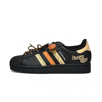 Adidas Originals Superstar 2 Vassell Abrasion Resistant Low top Skateboard Shoes Unisex Black Yellow
