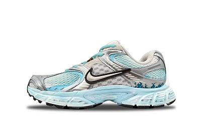 Nike V5 RNR Abrasion Resistant Breathable Low top Running Shoes Unisex Silver Blue