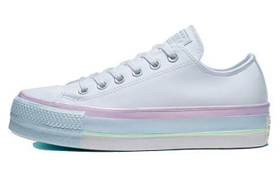 Converse Women's Chuck Taylor All Star Lift Low 'White Lilac Blue' Women's