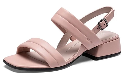 Ecco Elevate Squared Plastic Ya Square Head Series Stylish Sandal Women's Tuscany Pink