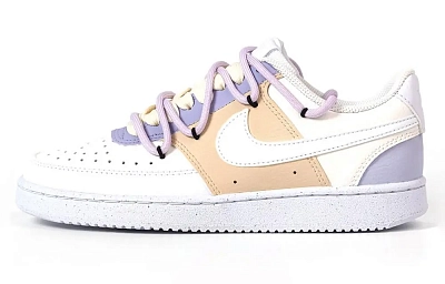 Nike Court Vision 1 Cushioning Low top Skateboard Shoes Women's Light Purple