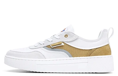 Dickies Lightweight And Breathable Low Top Skateboard Shoes Men's White Yellow
