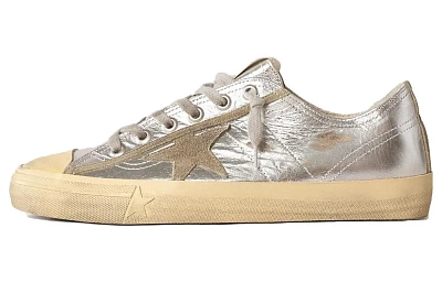 Golden Goose V Star Low top Skateboard Shoes Men's Silver