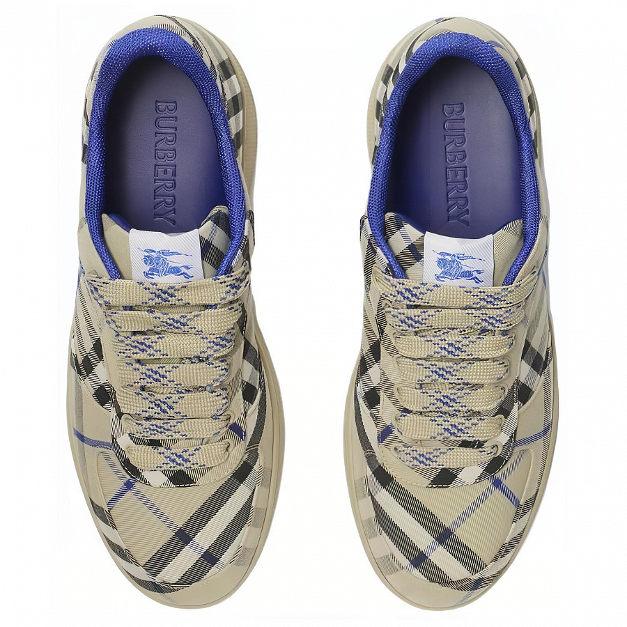Burberry Terrace Plaid Low top Skateboard Shoes Men's Blue купить в интернет-магазине Yoocart с быстрой доставкой по России.