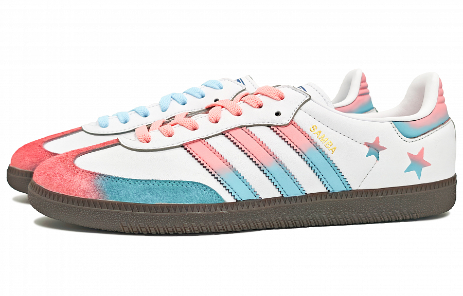 Adidas Originals SAMBA OG Low top German Army Trainers Unisex Pink Blue купить в интернет-магазине Yoocart с быстрой доставкой по России.