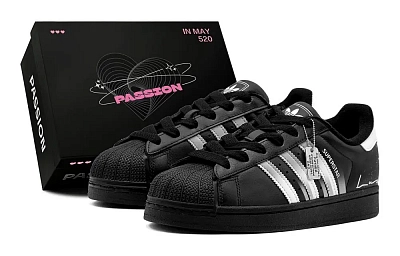 Adidas Originals Superstar 2 Stardust Echoes, Special Shoe Box Low top Skateboard Shoes Unisex Black White