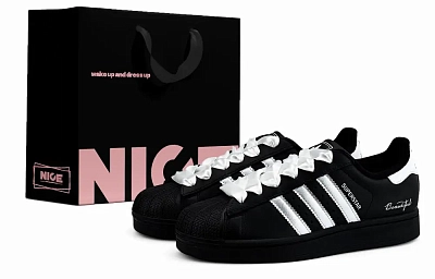 Adidas Originals Superstar 2 Cushioning, Wear Resistant Low top Skateboard Shoes Women's Black Silver