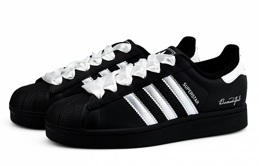Adidas Originals Superstar 2 Cushioning, Wear Resistant Low top Skateboard Shoes Women's Black Silver купить в интернет-магазине Yoocart с быстрой доставкой по России.
