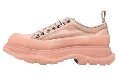 Alexander McQueen Tread Slick Lace Up Polyamide Sneakers 'Pink' Women's