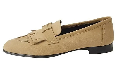 HERMES Royal Loafers Women's Apricot