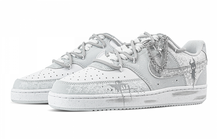 Nike Court Vision 1 Dull Gray Ghost Abrasion Resistant Low top Skateboard Shoes Men's Light Gray купить в интернет-магазине Yoocart с быстрой доставкой по России.