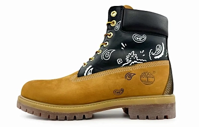 Timberland PREMIUM Short Martin Boot Men's Black Red Yellow
