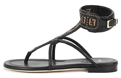 FENDI One Strap Sandals Women's Black